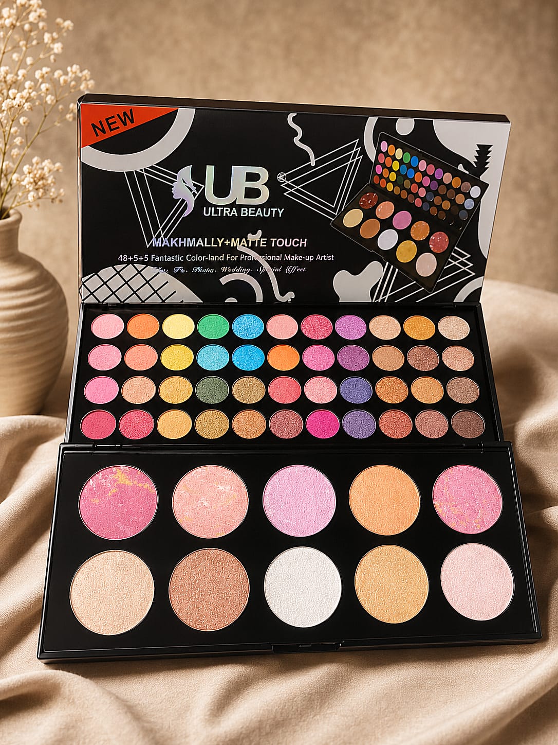 UB Kit - 48 Eyeshadow + 5 Blush + 5 Highlighter Palette
