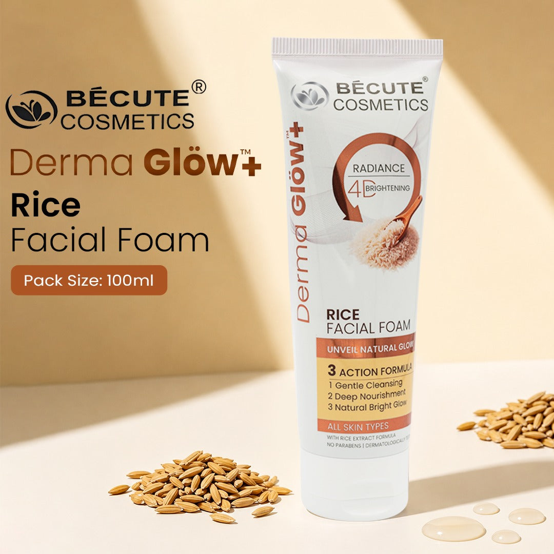 Bécute Cosmetics Derma Glöw+ Rice Facial Foam – 100ml