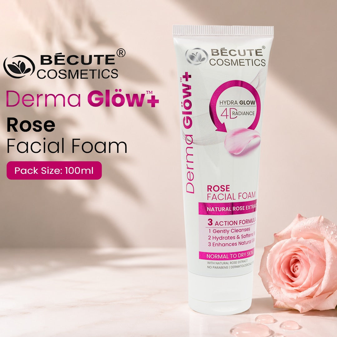 Bécute Cosmetics Derma Glöw+ Rose Facial Foam – 100ml