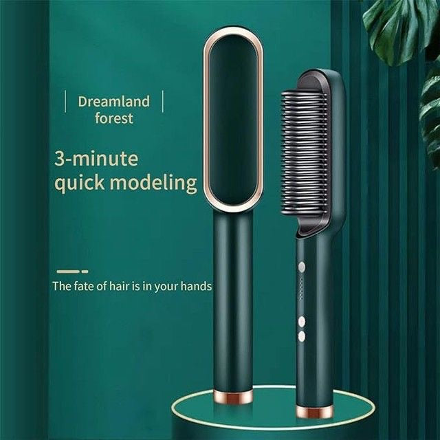 Hair Straightener Ceramic Heated Hair Brush