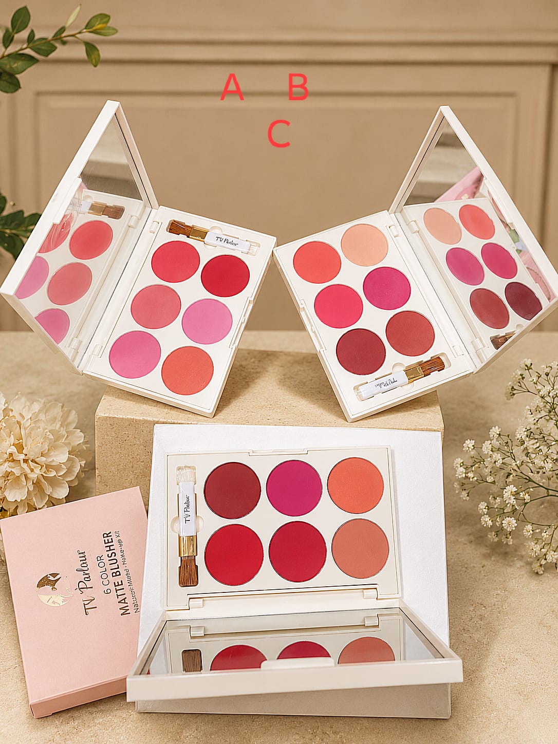 TV Parlour 6 Color Matte Blush Palette