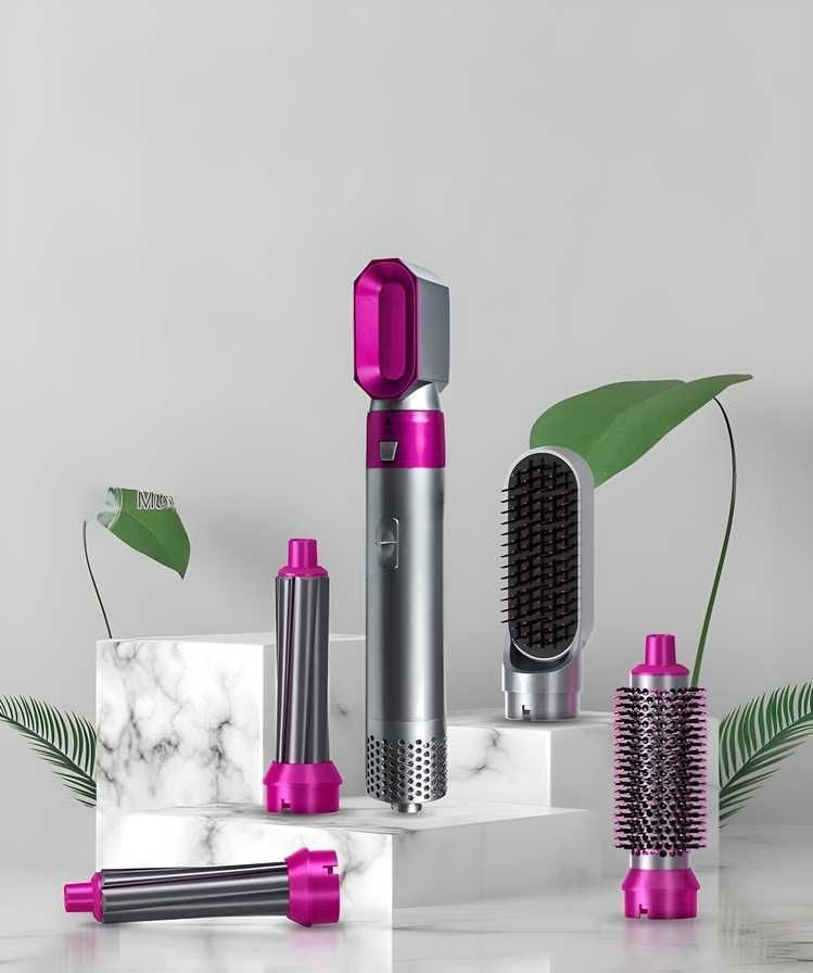 5 in 1 Hot Hair Dryer Brush Set with Free Hair Hold Spray