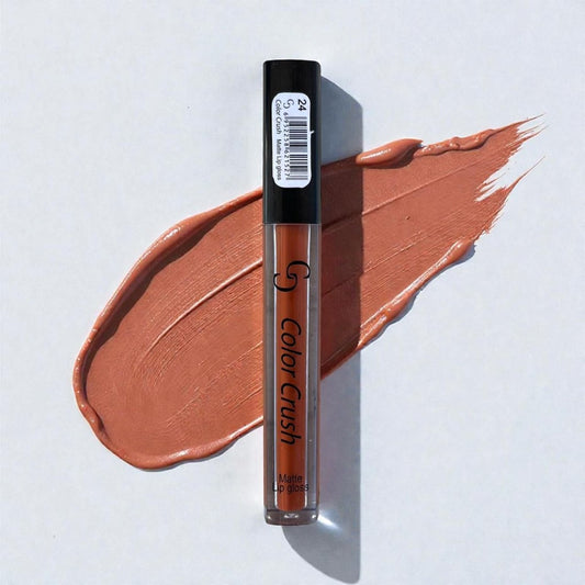 Color Crush Matte Lip Gloss - Caramel Nude (24) - Melova Cosmetics