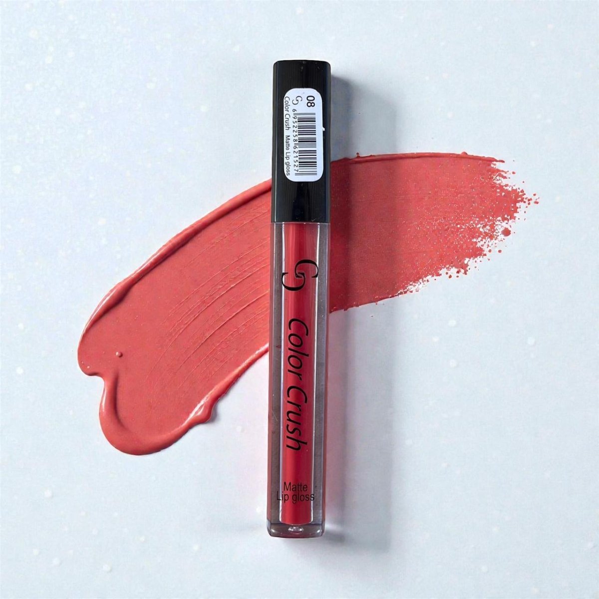 Color Crush Matte Lip Gloss - Coral Red (08) - Melova Cosmetics