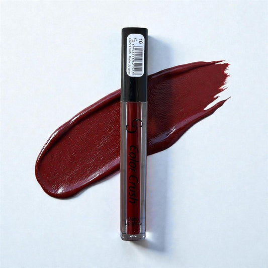 Color Crush Matte Lip Gloss - Dark Wine (16) - Melova Cosmetics
