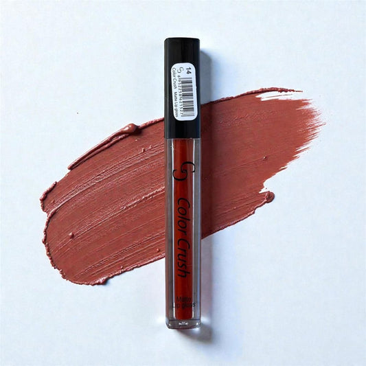 Color Crush Matte Lip Gloss - Rusty Nude (14) - Melova Cosmetics