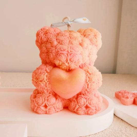 Floral Teddy Candle - Melova Cosmetics